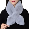 thumbnail image 1 of HJYCHN Women's Fashion Scarves Women's Solid Color Thick Warm Scarf Neck Gaiter Windproof Neck Warmer Scarfs for Women Grey One Size, 1 of 3