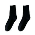 thumbnail image 1 of Fgnfyis Women's Fashion Solid Color Comfortable Casual Stretch Socks Crew Socks for Women Breathable for Daily Wear Black One Size, 1 of 5