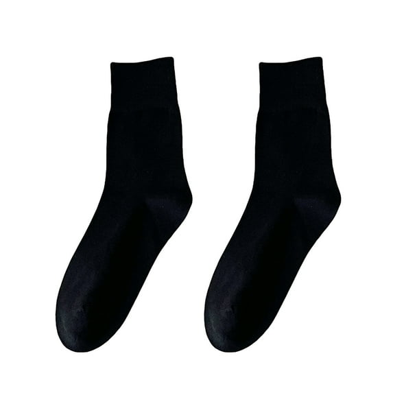 Fgnfyis Women's Fashion Solid Color Comfortable Casual Stretch Socks Crew Socks for Women Breathable for Daily Wear Black One Size