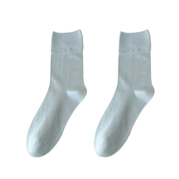 Fgnfyis Women's Fashion Solid Color Comfortable Casual Stretch Socks Crew Socks for Women Breathable for Daily Wear Light Blue One Size