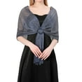 thumbnail image 1 of Fgnfyis Women's Fashion Solid Color Shawl Scarf with Shiny Metal Buckle Detail for Elegant Style Navy One Size, 1 of 2