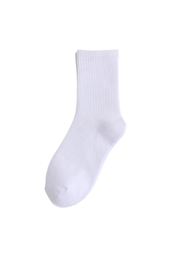 Women's Fashion Stacked Stockings Over The Knee Socks for Casual Wear with Loafers Breathable Comfortable Stretchable Long Socks White