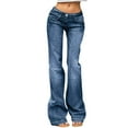 thumbnail image 1 of Fgnfyis Women's High Waisted Flare Jeans Retro Stretch Denim Pants Casual Comfortable Skinny Fit Bootcut Trousers for Ladies Bootcut Jeans for Women Blue M, 1 of 5