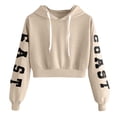 thumbnail image 1 of Fgnfyis Women's Long Sleeve T-Shirt Soft Casual Loose Fit Pocket Detail Flip Hem Comfortable Basic Top for Everyday Wear Khaki S, 1 of 6