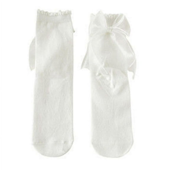 Fgnfyis Women's Socks with Lace Socks and Bow Detail Crew Socks Socks Breathable Soft Socks for Girls White One Size