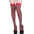thumbnail image 1 of Fgnfyis Women's Striped Knee High Dress Socks for Party Fancy Print Props Red One Size, 1 of 2