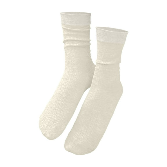 Fgnfyis Women's Summer Mesh Stockings Ballet Socks Breathable Out Ankle Socks Comfortable Stretchable Stackable Socks Casual Long Socks Beige One Size