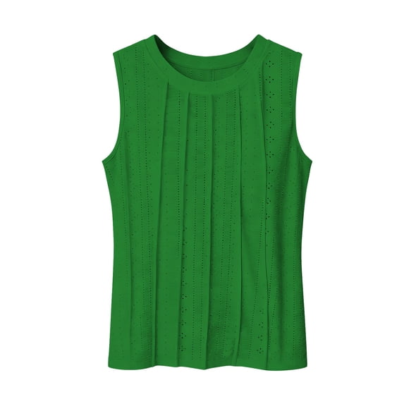 Fgnfyis Women's Tops Elegant Casual Camisole Top Solid Color Summer Sleeveless Tank with Lock Design for Daily Wear Womens Vest Womens Tank Tops Green XXL