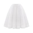 thumbnail image 1 of Fgnfyis Women's Waist Pleated Mesh Skirt with Soft Drape Mid Length Large Size A-Line Style Comfortable and Flowy White XXL, 1 of 2