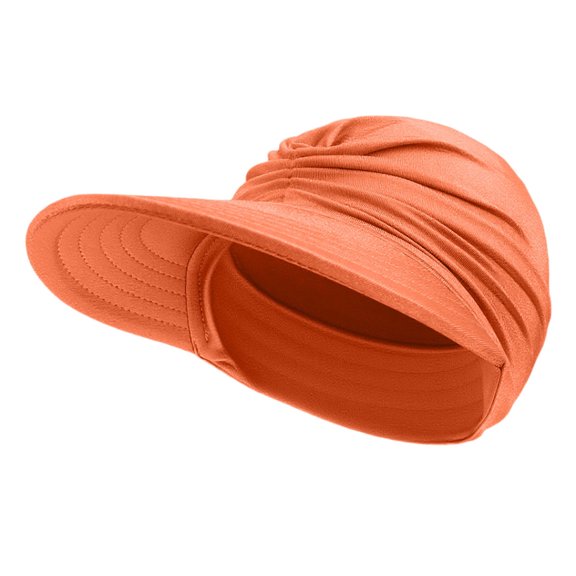 Fgnfyis Women's Wide Brim Sun Hat UPF 50 Breathable Summer Beach Outdoor Adjustable Sun Headwear For Travel And Sports Activities Orange One Size