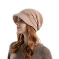 thumbnail image 1 of Fgnfyis Women's Winter Outdoor Warm Hat Wide Brim Earflap Fashion Postpartum Pile Cap Winter Hats for Women Khaki, 1 of 4