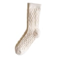 thumbnail image 1 of Fgnfyis Women's Winter Wool Crew Socks Soft Knit Warm Casual Everyday Stockings For Her White One Size, 1 of 3