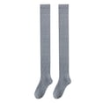thumbnail image 1 of Fgnfyis Womens Autumn Winter Solid Color Velvet Thickened Coral Velvet Knee Pads Winter Home Warm Sleep Floor Socks for Women Stockings Grey, 1 of 3