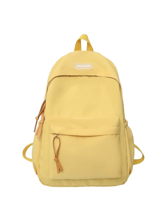 Womens Backpack Fashion Student Large Capacity Nylon Travel Commute Backpacks for Women Yellow