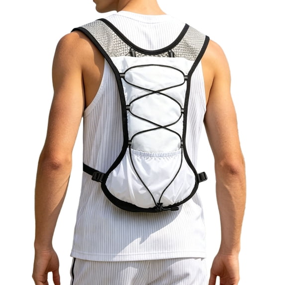 Fgnfyis Womens Backpack Multifunctional Outdoor Running Pack Lightweight Vest Breathable Mesh Reflective Secure Storage Men Hiking Backpack Men White