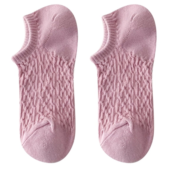 Fgnfyis Womens Comfortable Breathable Macaron Colored Boat Socks Low Cut No Show Socks Pink One Size