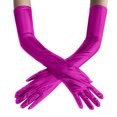 thumbnail image 1 of Fgnfyis Womens Long Stretchy Shiny PU Leather Gloves for Women Party Formal Event Evening Accessories RD2, 1 of 3