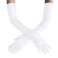 thumbnail image 1 of Fgnfyis Womens Long Stretchy Shiny PU Leather Gloves for Women Party Formal Event Evening Accessories White, 1 of 3