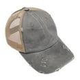 thumbnail image 1 of Fgnfyis Womens Ponytail Baseball Cap High Messy Bun Hat Quick Drying Mesh Visor Adjustable Sun Grey One Size, 1 of 3