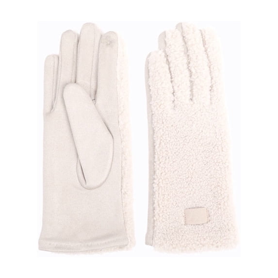 Fgnfyis Womens Snow Gloves Winter Thermal Lambswool Cold Weather Riding Skiing Sports Windproof Touchscreen Compatible Warm Mittens Winter Gloves for Women Beige