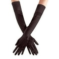 thumbnail image 1 of Fgnfyis Womens Solid Color Satin Wedding Photo Party Bridal Evening Carnival Long Gloves for Women Accessories Coffee, 1 of 3