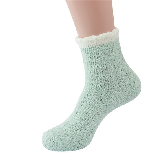 Fgnfyis Womens Thick Sleep Snow Floor Socks for Women Mid Tube Socks Home Plus Thermal Socks Green