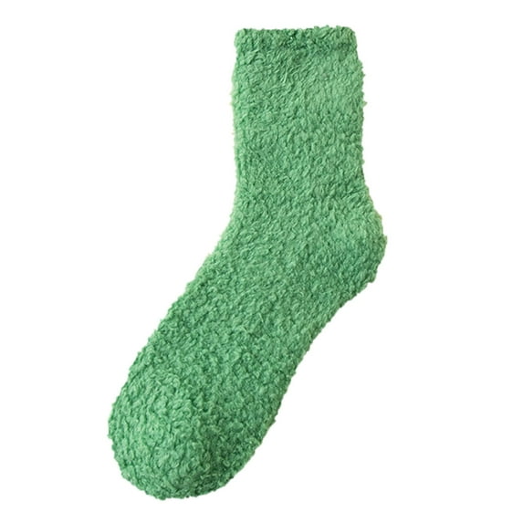 Fgnfyis Womens Winter Socks for Women Coral Stripe Colorful Lightweight Athletic Casual Thermal Socks Green