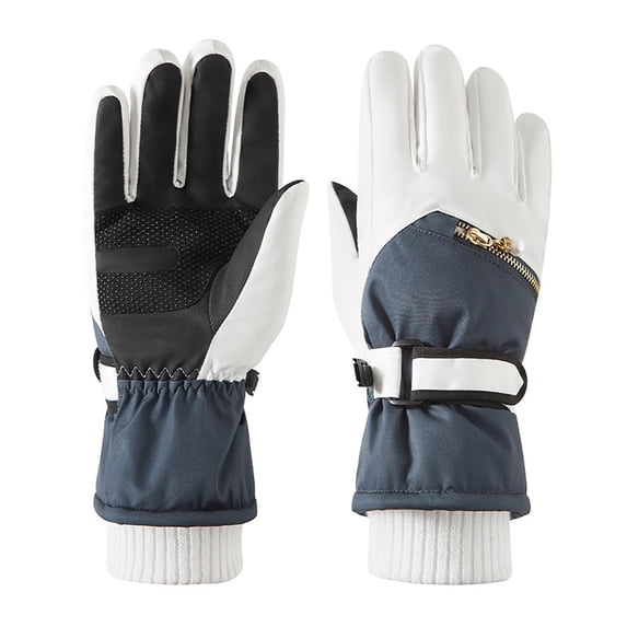 Fgnfyis Womens Winter Warm Gloves Ladies Cycling Touchscreen Thickened Cold Proof Windproof Outdoor Warm Blue M