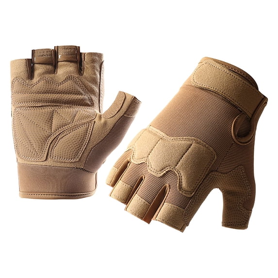 Fgnfyis Workout Gloves for Men Adult Outdoor Cycling Breathable Touchscreen Compatible Winter Sports Driving Protective Mittens Motorcycle Gloves for Men Women Khaki M