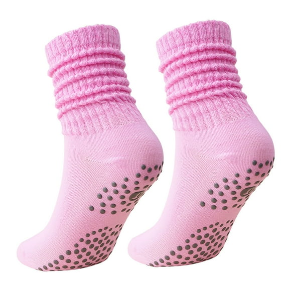 Fgnfyis Yoga Socks with Grip Socks Design Non Socks Ballet Socks for Sports and Daily Wear Comfort and Versatility Pink One Size