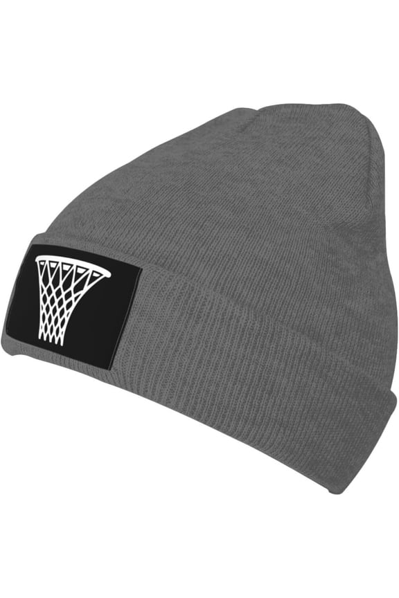 Fgsivsw Basketball Hoop Men/Women Beanie Winter Hat Warm Skull Knit Hats Soft Stretch Thick Trendy Knitted Cap Black