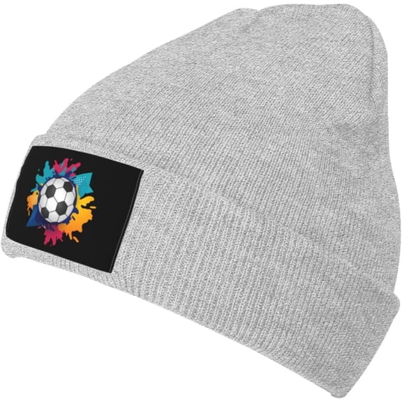 Fgsivsw Colorful Football Goal Sports Men/Women Beanie Winter Hat Warm Skull Knit Hats Soft Stretch Thick