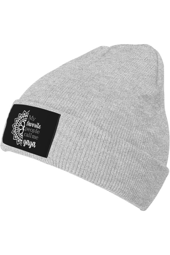 Fgsivsw My Favorite People Call Me Yaya Men/Women Beanie Winter Hat Warm Skull Knit Hats Soft Stretch