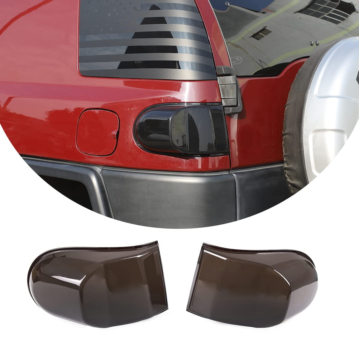 Fgtagtal Rear Tail Light Cover Tail Lamp Shell Shade Fit for Toyota FJ