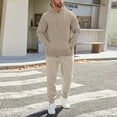 thumbnail image 1 of Fgvctg 2 Piece Sets for Men Winter Sweatsuits Athletic Jogger Sweatpant Comfy Fleece Tracksuit Oversized Sweatshirt Lounge Hoodies with Pockets Camel 2XL, 1 of 7