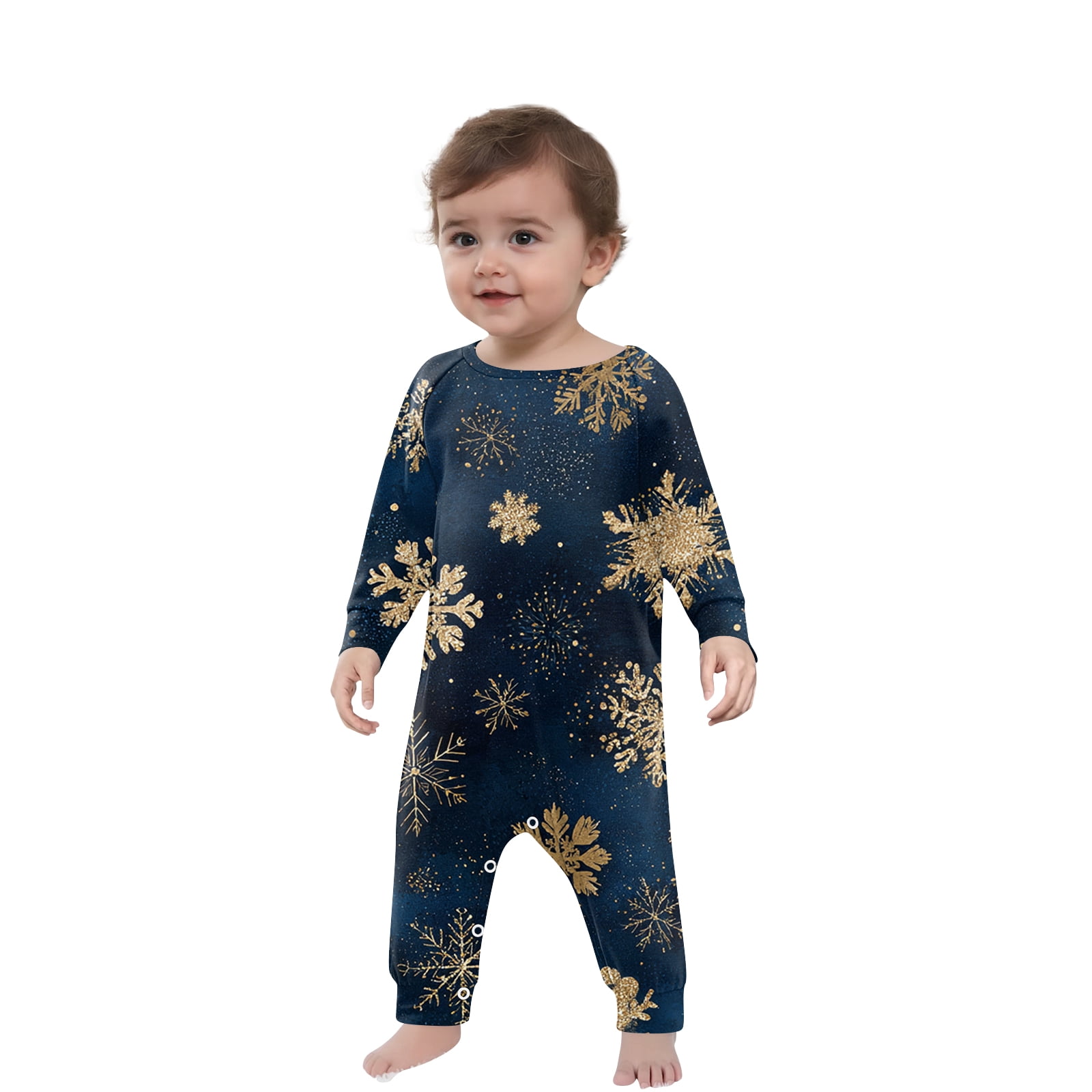 Fgvctg Christmas Family Matching Pajama Set Santa Tree Snowflake ...