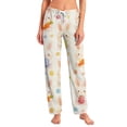 thumbnail image 1 of Fgvctg Easter Pajama Pants for Women Cute Rabbit Print Wide Leg Pajamas Sleepwear High Waisted Pjs Pants Stretch Fall Easter Eggs Spring Drawstring Lounge Pants with Pockets Orange L, 1 of 6