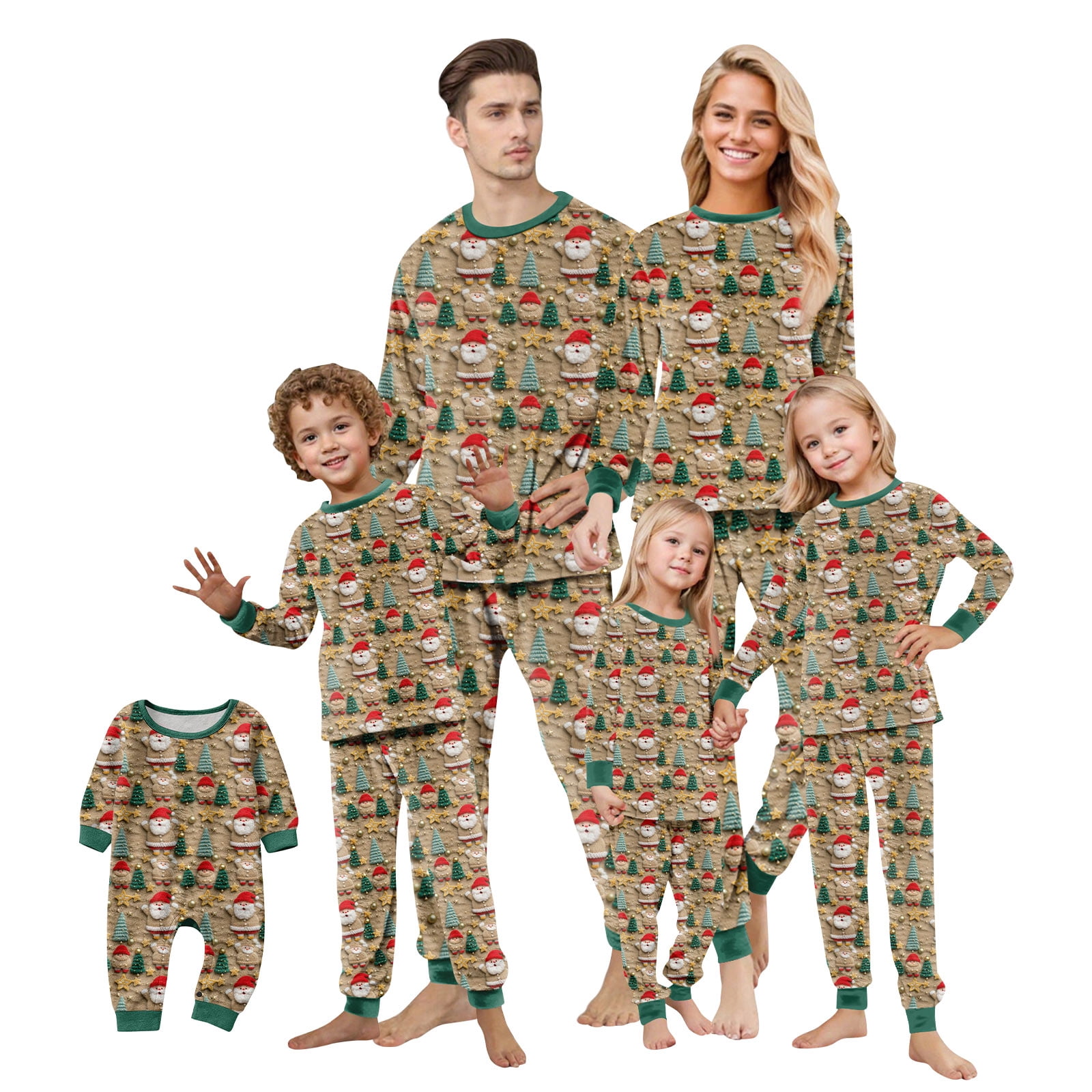 Fgvctg Family Christmas Pajama Set Long Sleeve Couples Pajama Soft ...