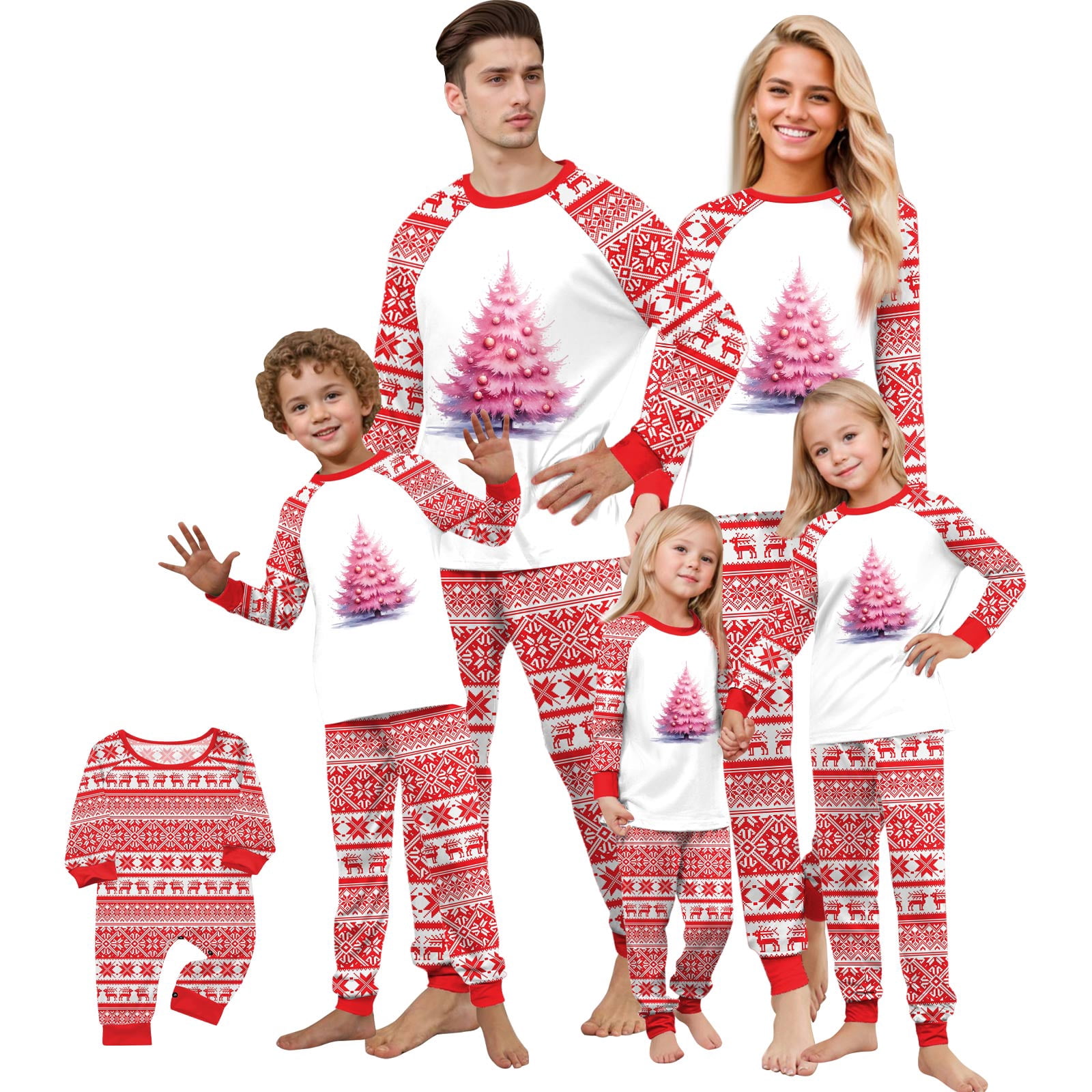 Fgvctg Family Christmas Pajama Set Long Sleeve Holiday Pajamas Set Cozy ...