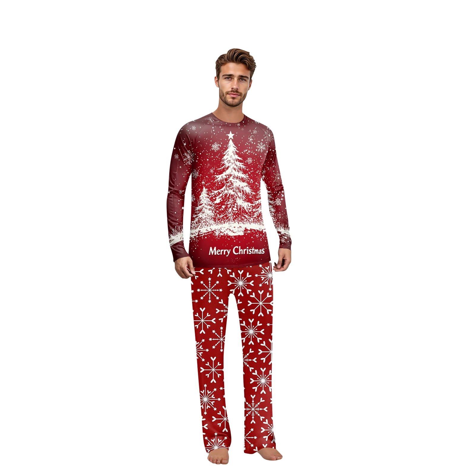 Fgvctg Family Christmas Pajamas Matching Sets Holiday Funny Couples ...