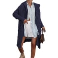 thumbnail image 1 of Fgvctg Long Sweaters Cardigans for Women Long Sleeve Open Front Cardigans Cable Knited Sweater Button Down Trendy Oversized Hooded Sweaters Coat with Pockets Navy 2XL, 1 of 4