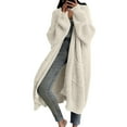 thumbnail image 1 of Fgvctg Long Sweaters Cardigans for Women Long Sleeve Open Front Cable Knited Cardigan Sweater Dressy Lightweight Sweaters Coat with Pockets White L, 1 of 4