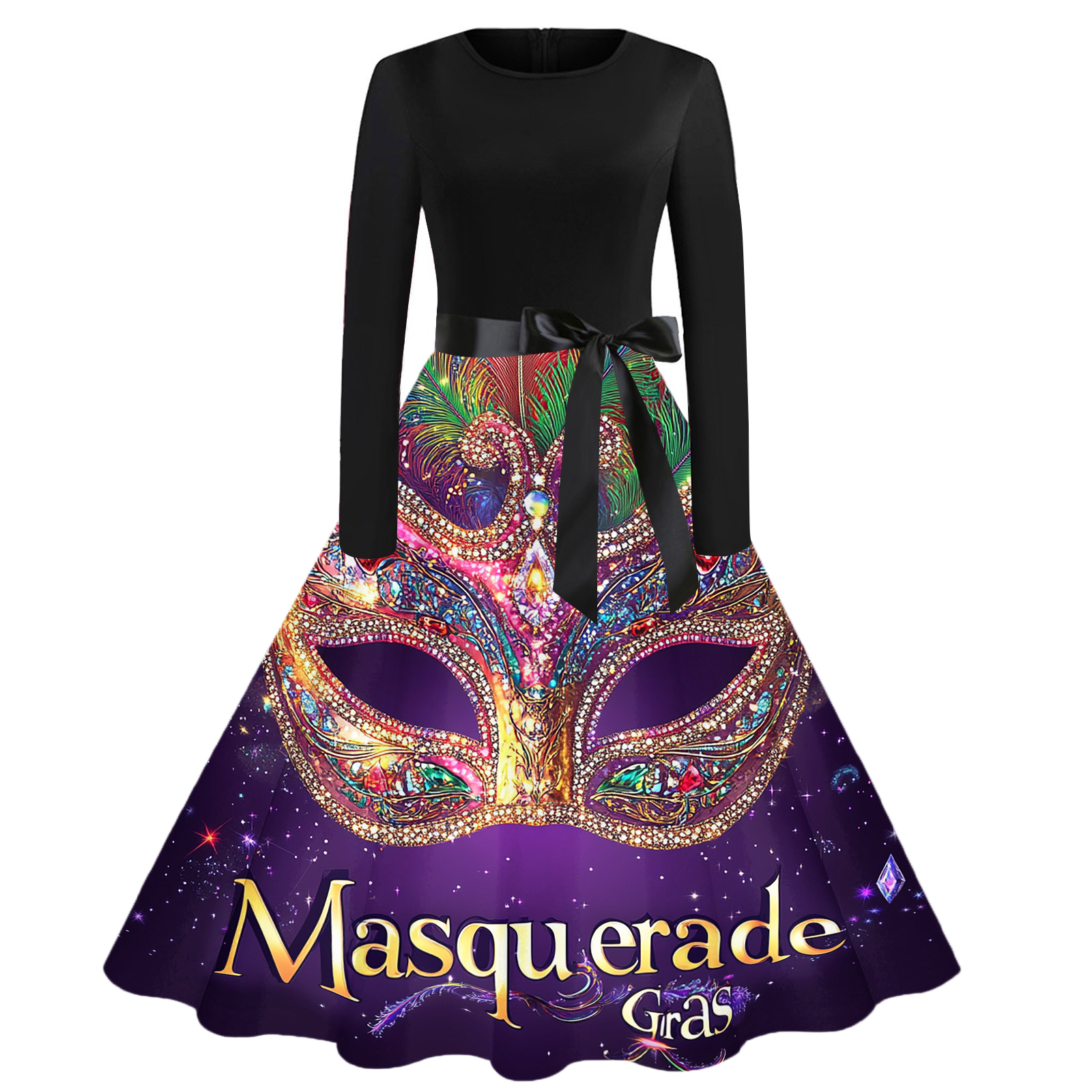 Fgvctg Mardi Gras Dresses Cocktail for Women Retro Cocktail 50's Midi — free download