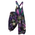 thumbnail image 1 of Fgvctg Mardi Gras Jumpsuits for Women Casual Wide Leg Pant Carnival Party Spaghetti Straps Fashion Mask Graphic Jumpsuits Sleeveless Bib Overalls Sprimg Rompers Clothes With Pockets Light Purple S, 1 of 4