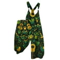 thumbnail image 1 of Fgvctg Mardi Gras Jumpsuits for Women Wide Leg Pant Carnival Party Spaghetti Straps Dressy Mask Graphic Jumpsuits Sleeveless Bib Overalls Sprimg Rompers Clothing With Pockets Dark Green XXXL, 1 of 4