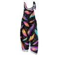 thumbnail image 1 of Fgvctg Mardi Gras Women's Jumpsuits Sleeveless Carnival Party Spaghetti Straps Overalls Adjustable Wide Leg Pant Mask Print Bib Overalls Romper Sprimg Pant With Pockets Purple XXXXL, 1 of 4