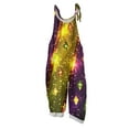 thumbnail image 1 of Fgvctg Mardi Gras Women's Jumpsuits Wide Leg Pant Trendy Mask Print Overall Sleeveless Rompers Carnival Party Spaghetti Straps Oversized Bib Jumpsuit Sprimg Clothing With Pockets Earthy Yellow XXXXL, 1 of 4