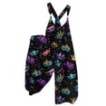 thumbnail image 1 of Fgvctg Mardi Gras Womens Jumpsuits Wide Leg Pant Carnival Party Spaghetti Straps Festival Mask Graphic Jumpsuits Sleeveless Bib Overalls Sprimg Romper Clothing With Pockets Black L, 1 of 4