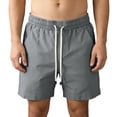 thumbnail image 1 of Fgvctg Mens Shorts Cargo Elastic Waistband Casual Summer Beach Cargo Shorts Stretch Waist Waistband Soft Relaxed Fit Short Drawstring Workout Plus Size Pant with Pockets,Gray,2XL, 1 of 6