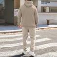 thumbnail image 1 of Fgvctg Mens Sweat Set 2 Piece Fall Lounge Hoodies Trendy Fleece Sweatsuits Comfy Jogger Sweatpant Oversized Sweatshirt Tracksuits with Pockets Camel 2XL, 1 of 7